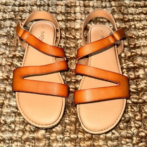 Cat & Jack sandals‎ tan Velcro closure kids size 2